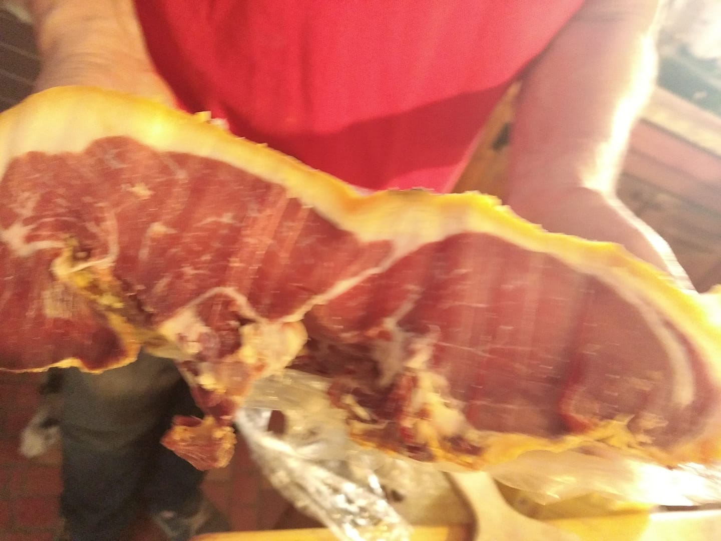 Customer photo review of Jambon de Mangalitza 30 mois (demi-pièce)