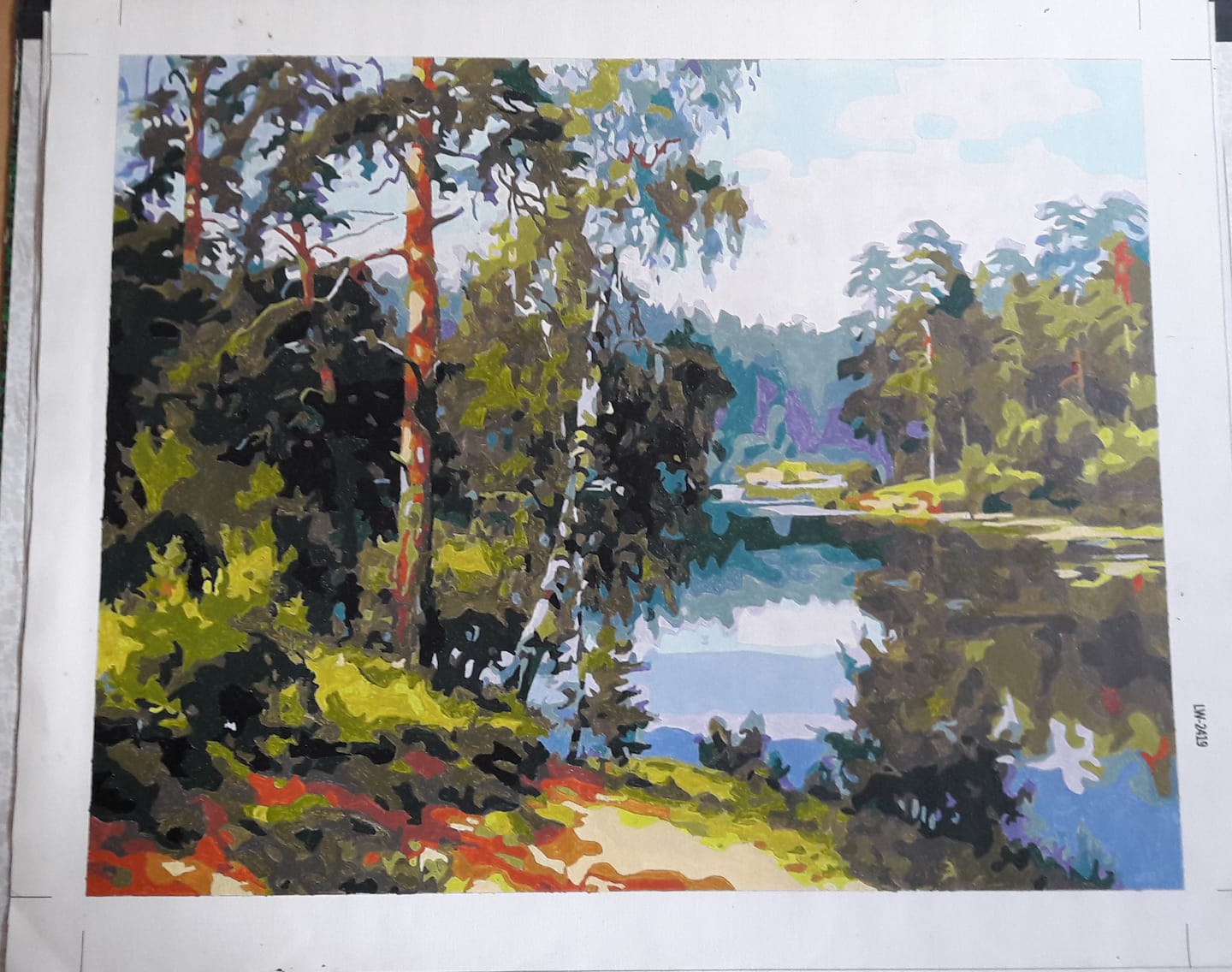 Customer photo review of Fluss im Wald, Realistisch - Malen nach Zahlen