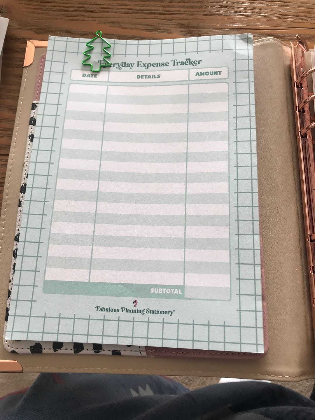 Customer photo review of Expenses Slide Pad