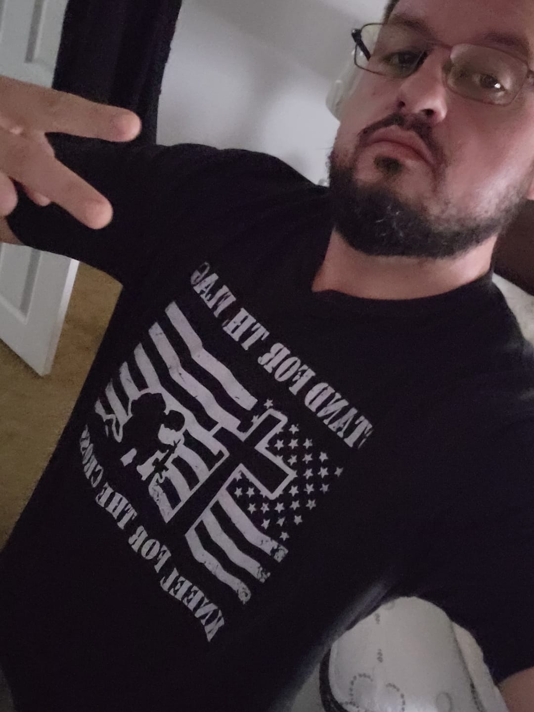 Customer photo review of Kneel For The Cross - Tee