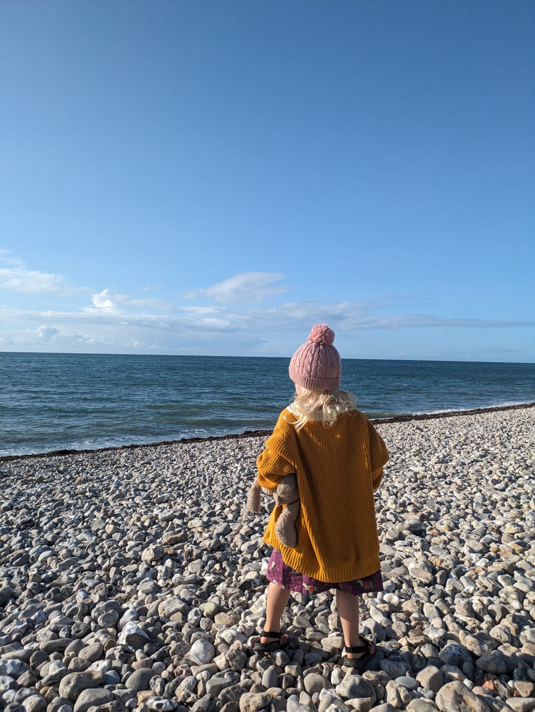 Customer photo review of From One To Another Gold Snuggly Knitted Cardigan