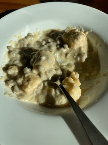 Customer photo review of Biscuits & Sausage Gravy