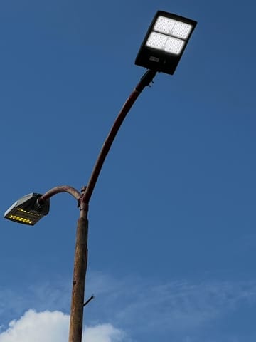 Customer photo review of LED Pole Lights Outdoor 300 Watt Black 5700K 42000LM Adjustable Mount, Waterproof IP65, 120V-277V, UL, DLC Listed, LED Parking Lot Lights - Outdoor Commercial Area Street Lighting