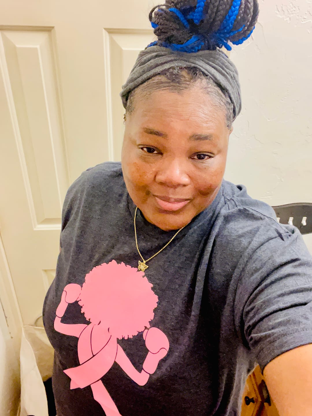Customer photo review of Afro Pink Ribbon