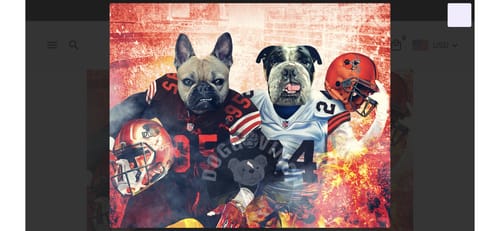 Customer photo review of 'Cleveland Doggos' Personalized 2 Pet Poster