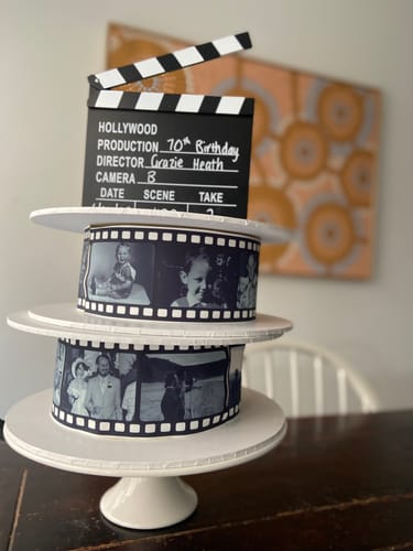 Customer photo review of Film Reel - Custom Edible Icing Image