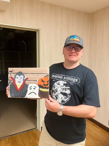 Customer photo review of Waylon Jennings Fan Club Subscription Tee Shirt Box
