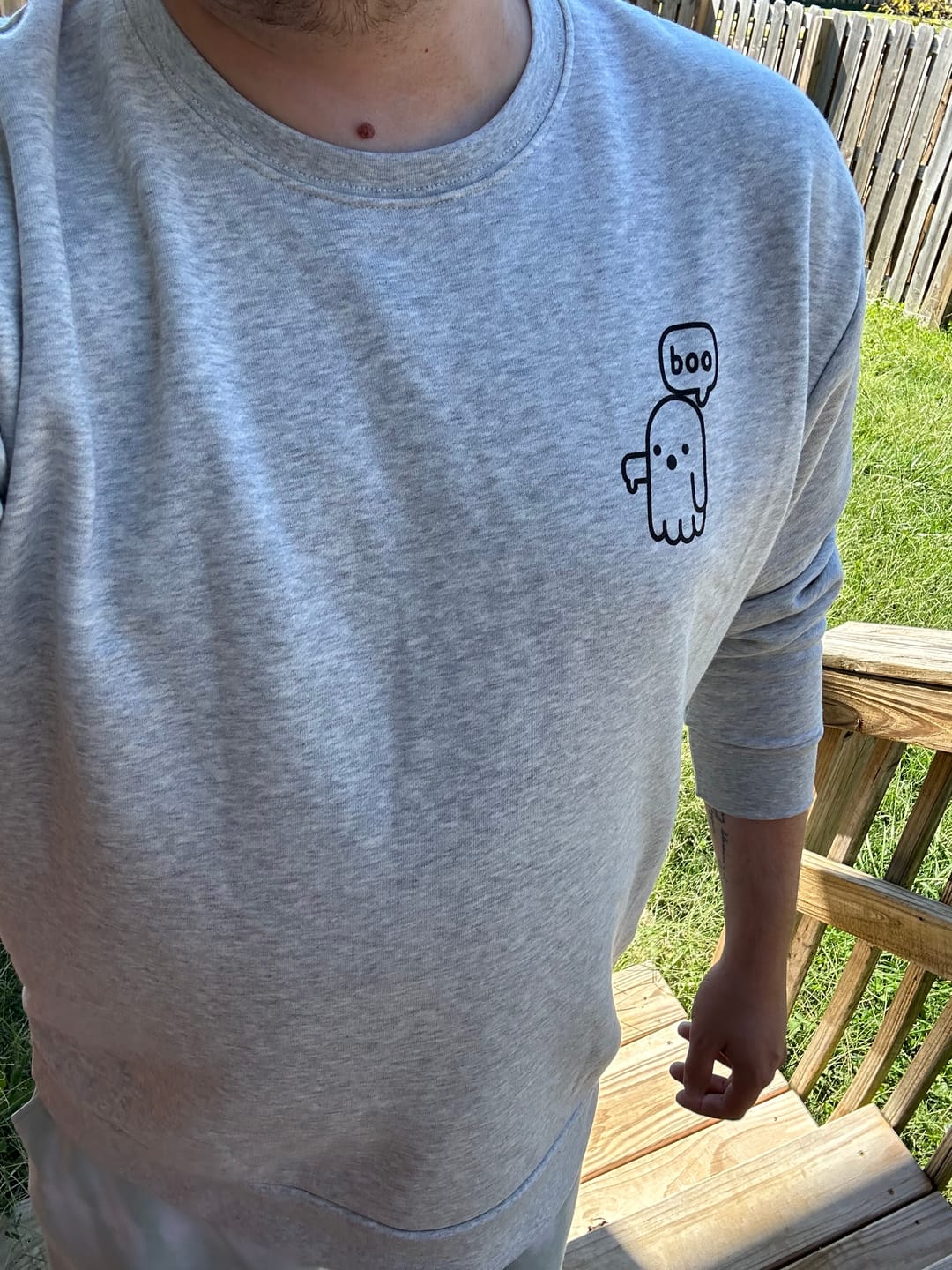 Customer photo review of Boo Ghost (Left Chest)