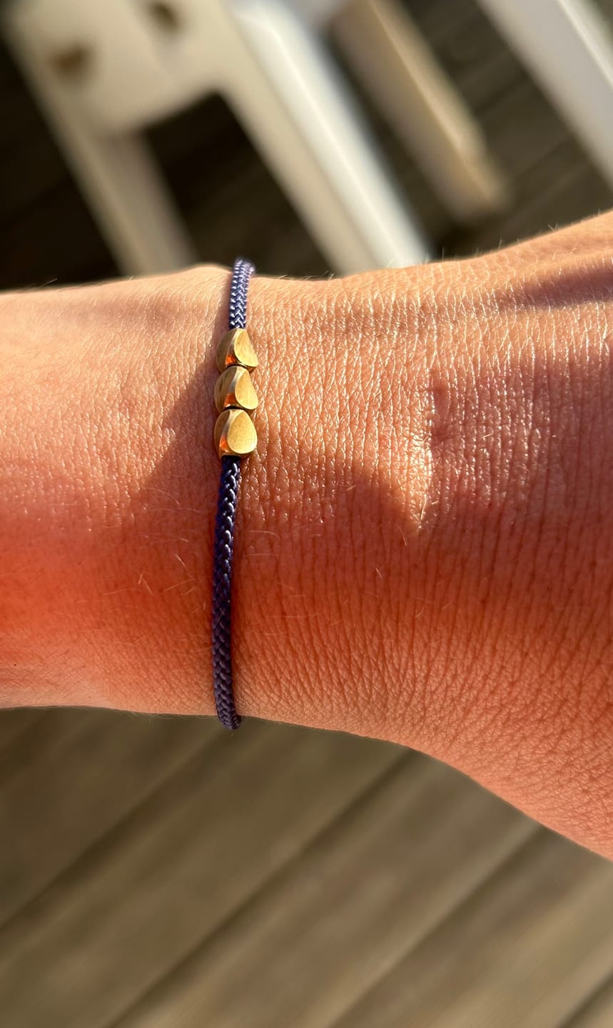 Customer photo review of Bracelet de Chance Tibétain "Perle de Cuivre"