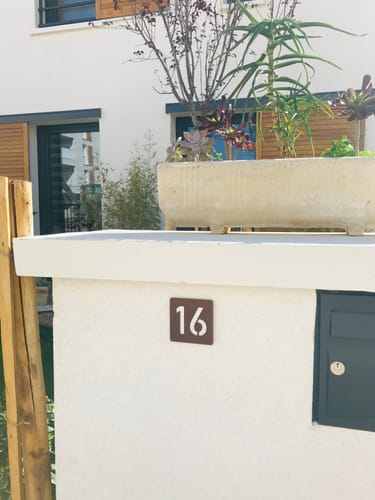 Customer photo review of Numero civico modello Stencil Square