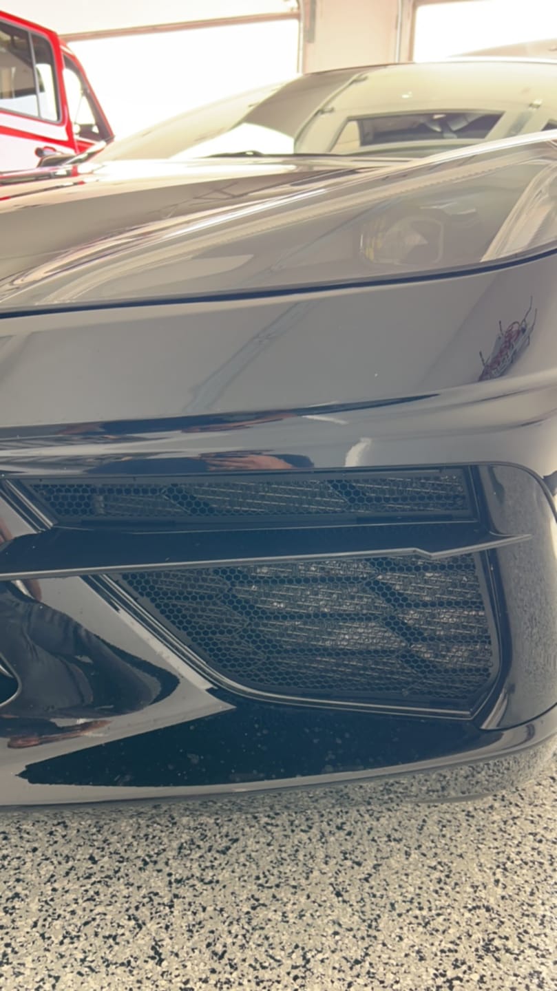 Customer photo review of Corvette C8 Front Mesh Grill Insert Cover