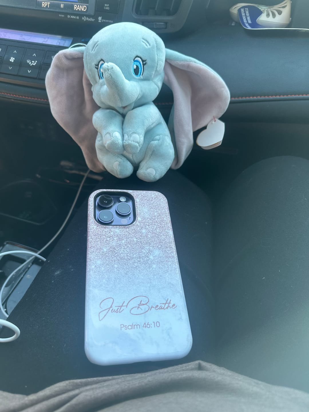 Customer photo review of Just breathe Psalm 46:10 phone case