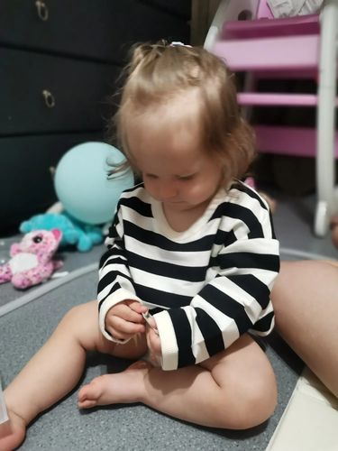 Customer photo review of Loose Striped Cotton Top