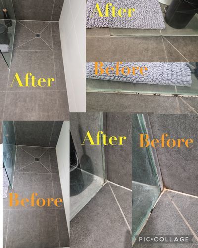Customer photo review of GLASSGUARD™ Glass Stain & Mould Remover Bundle