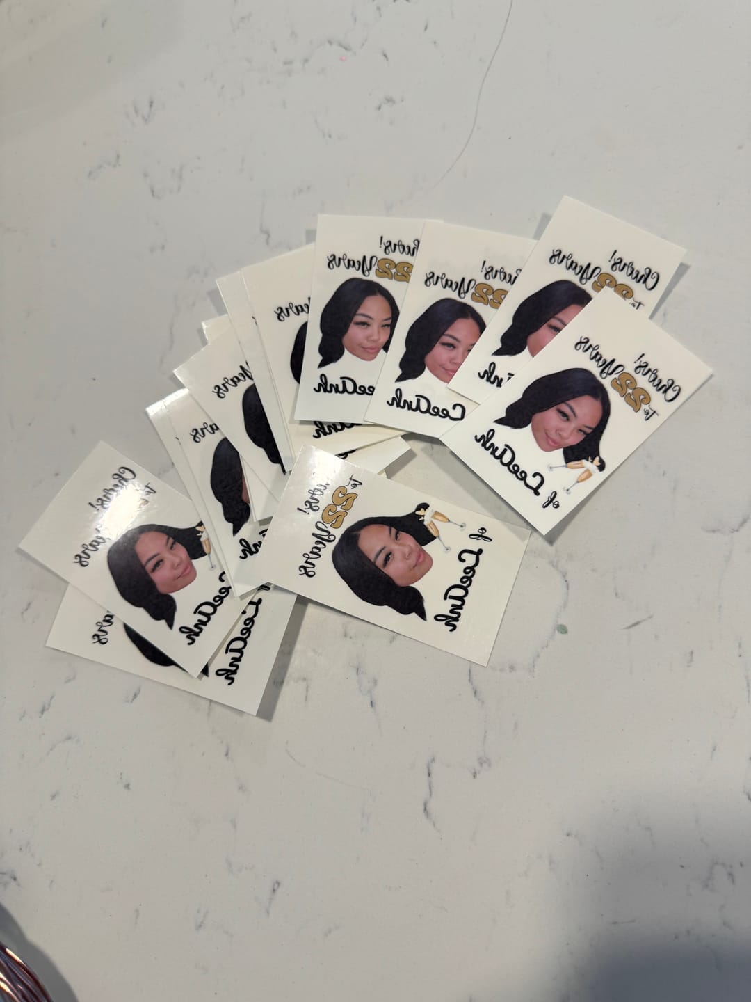 Customer photo review of Cheers to Years! - Temporary Tattoo