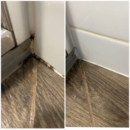 Customer photo review of GLASSGUARD™ Glass Stain & Mould Remover Bundle