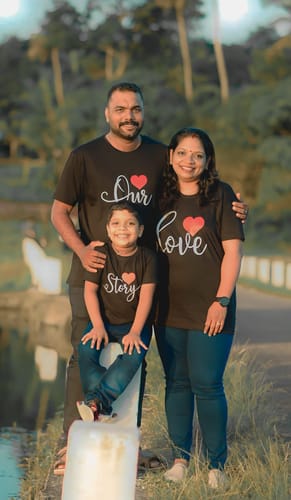 Customer photo review of Our Love Story Matching Family T-Shirts Set of 3, 4, 5
