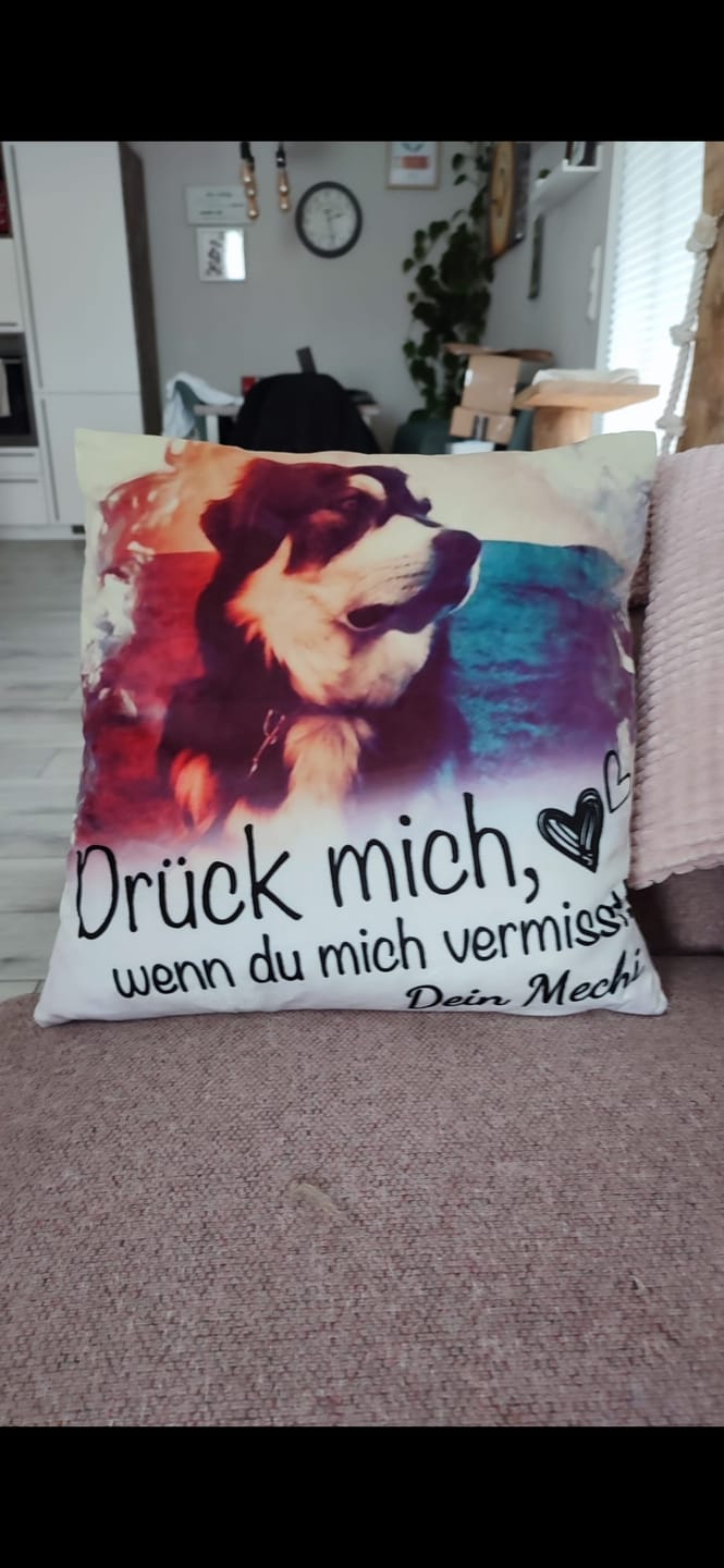 Customer photo review of Wenn du mich vermisst - Paar-Kissen