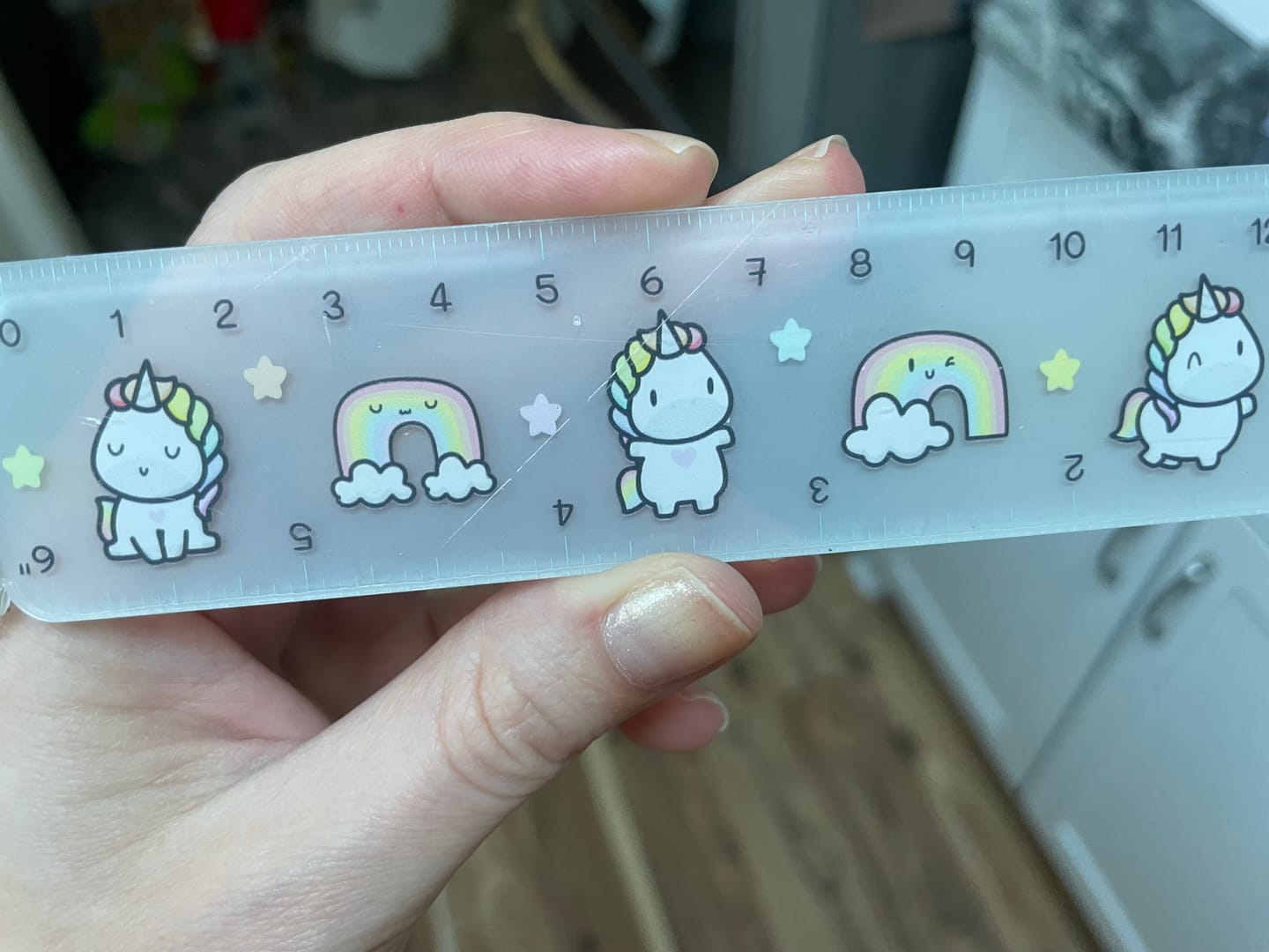 Customer photo review of Rainbow Unicorns Ruler