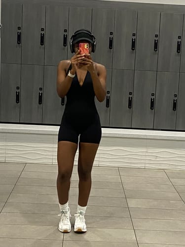 Customer photo review of V - Back Romper