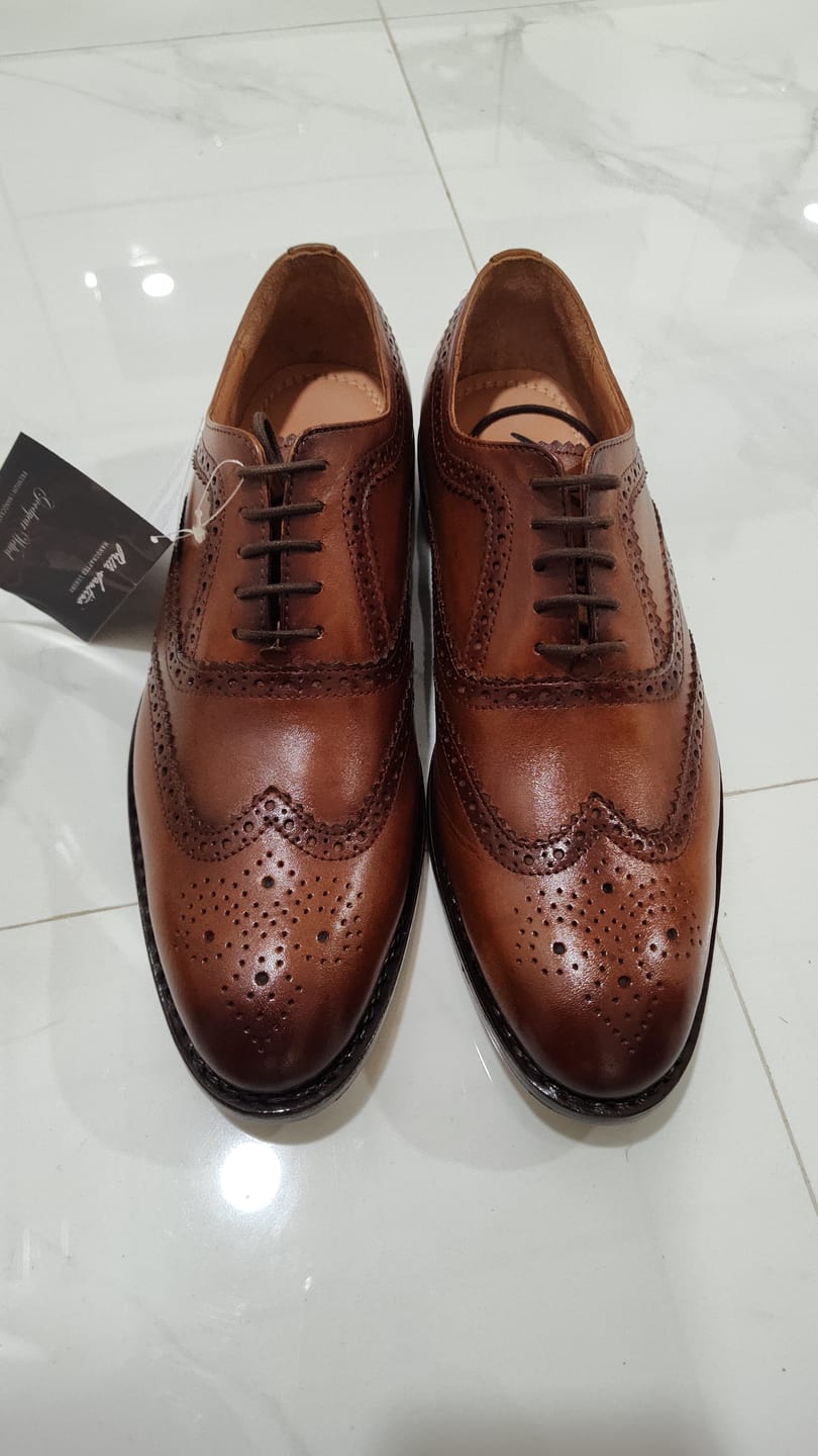 Customer photo review of Goodyear Welted - Full Brogue Oxfords - Cognac