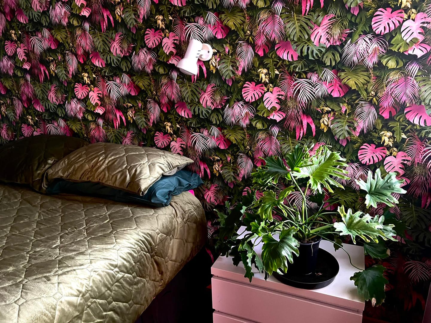 Customer photo review of Greenery Monstera Jungle Wallpaper - 2 Colours