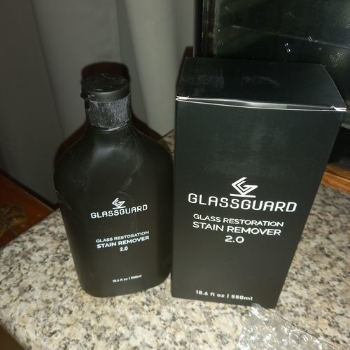Customer photo review of GLASSGUARD™ Glass Restoration Stain Remover Diamond Edition