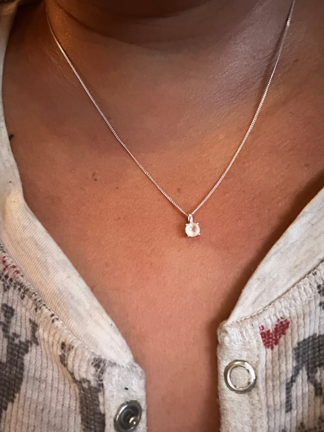 Customer photo review of Kristallberlock Månsten Silver