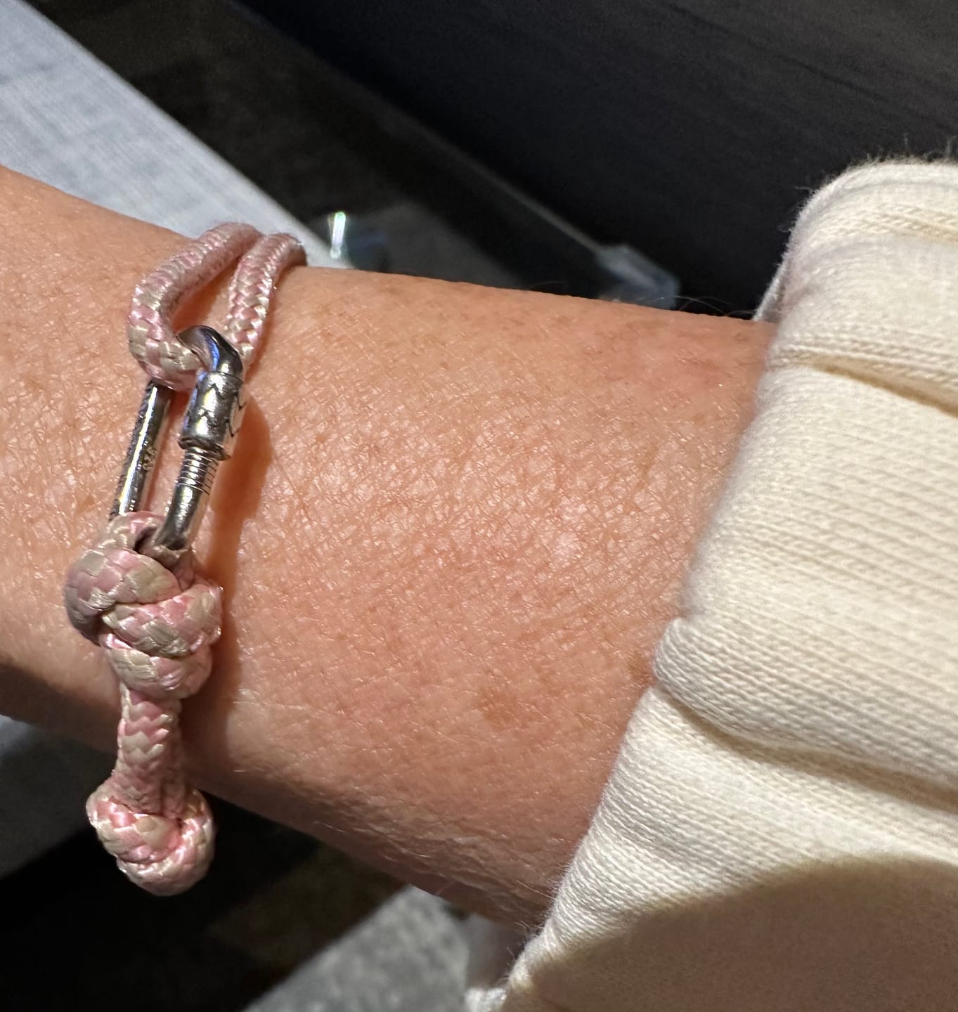 Customer photo review of BERGMENSCH® Karabiner Armband 925 Sterling Silber