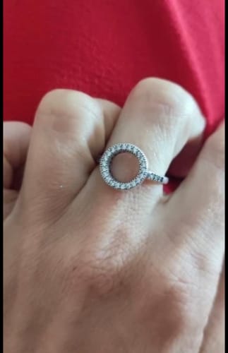 Customer photo review of טבעת זרקונים כסף 925 - לבבות