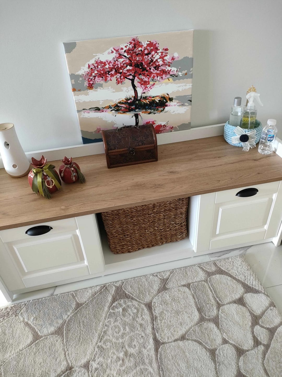 Customer photo review of Rani P2 Modern Ayakkabılık Ayakkabı Dolabı  Renk: Beyaz - S. Ceviz M1