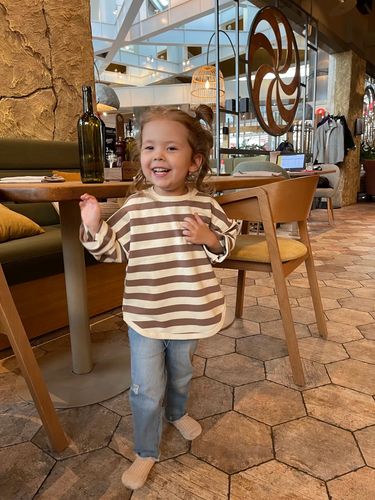 Customer photo review of Loose Striped Cotton Top
