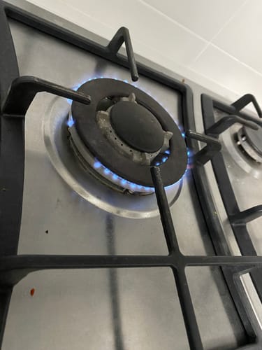 Customer photo review of Parrilla de Gas Empotrable 5 Quemadores Acero Inoxidable