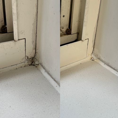 Customer photo review of GLASSGUARD™ Glass Stain & Mould Remover Bundle
