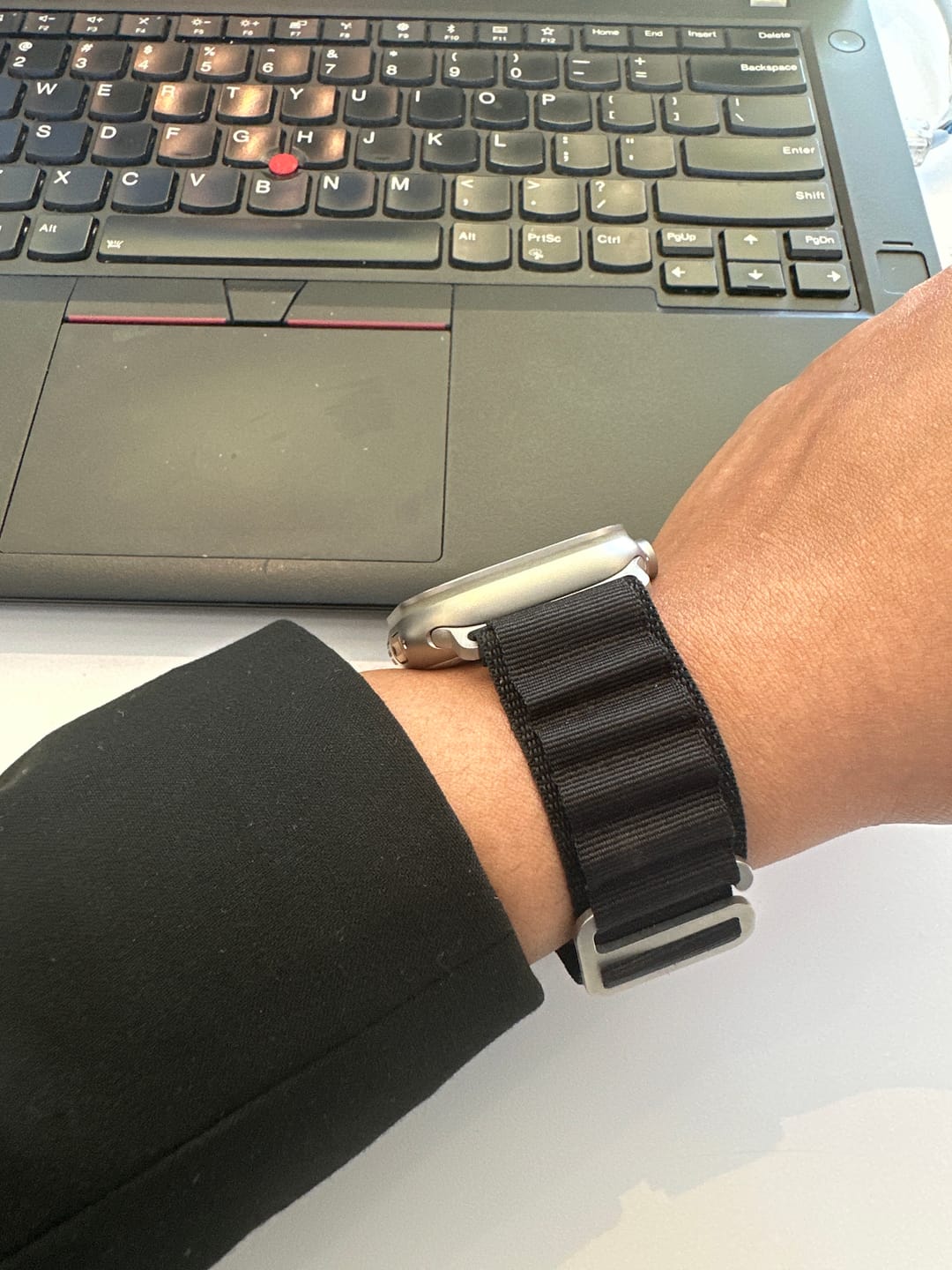 Customer photo review of Alpine Loop Apple Watch Band