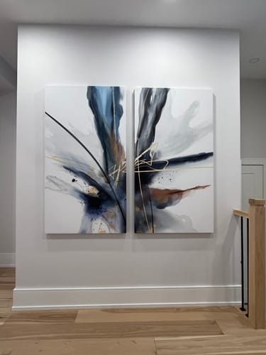 Customer photo review of 'Abstract Unity' Framed Canvas (Set of 2)