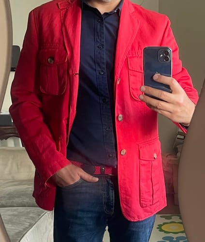 Customer photo review of Ceinture tressée élastique rouge