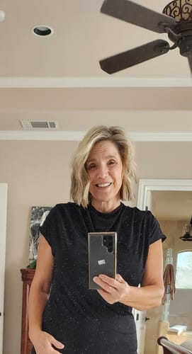 Customer photo review of Brigitte Brianna Cascade Top