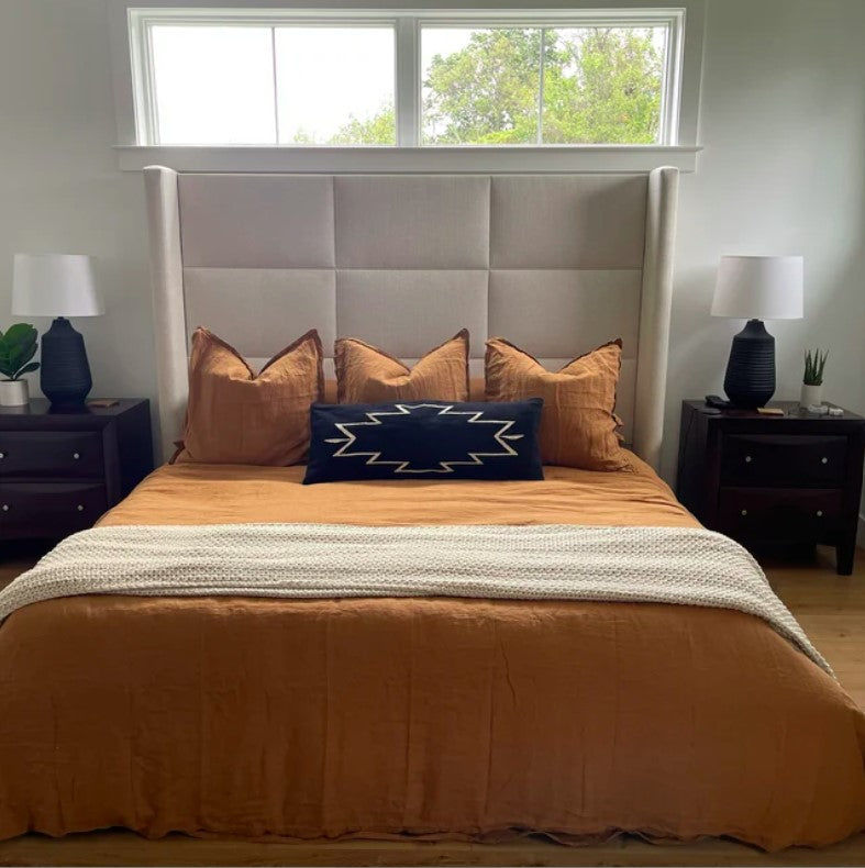 Customer photo review of Zane Black Extra Long Lumbar Pillow