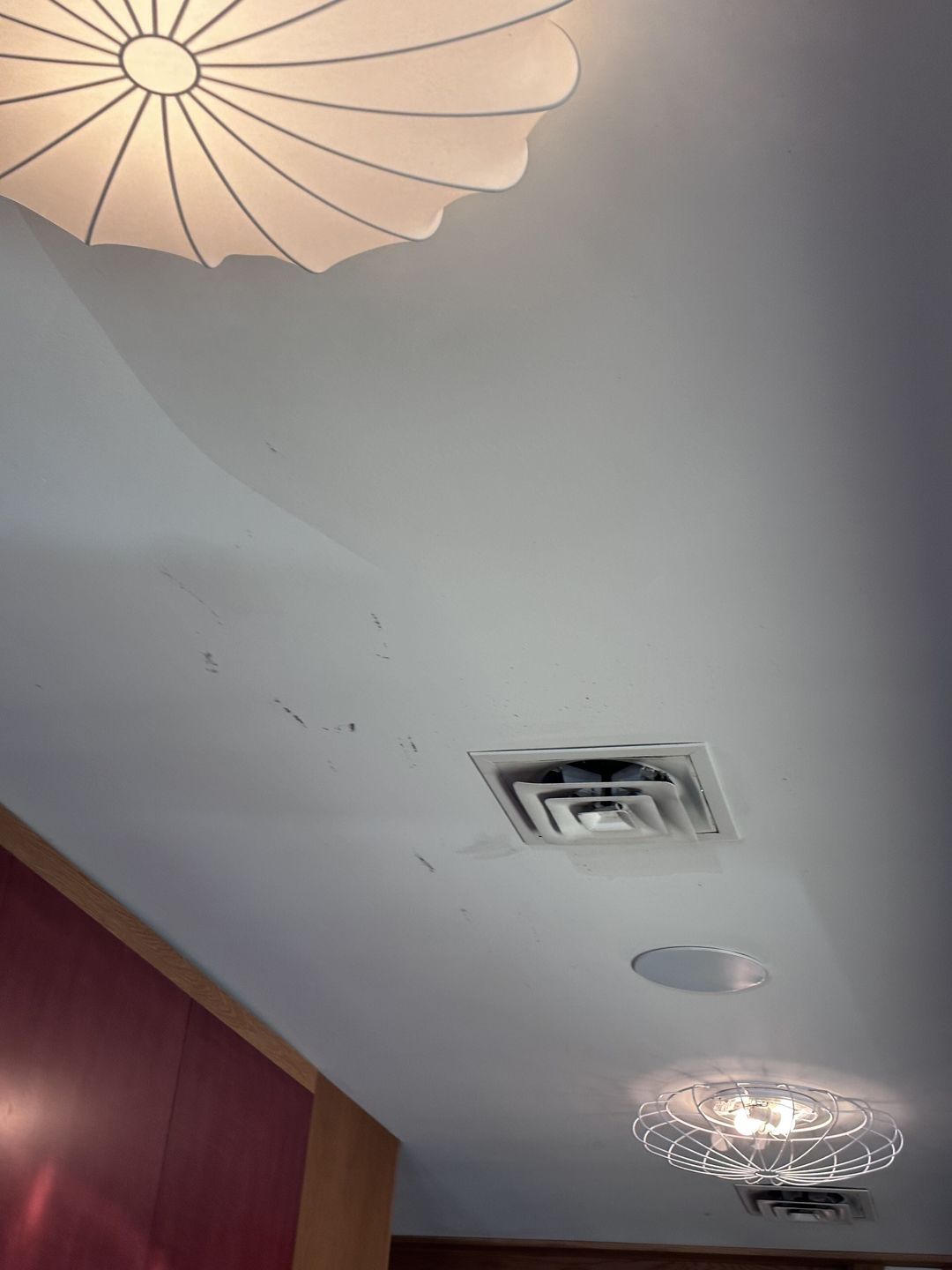 Customer photo review of Mid-Century Modern White Flush Mount Light