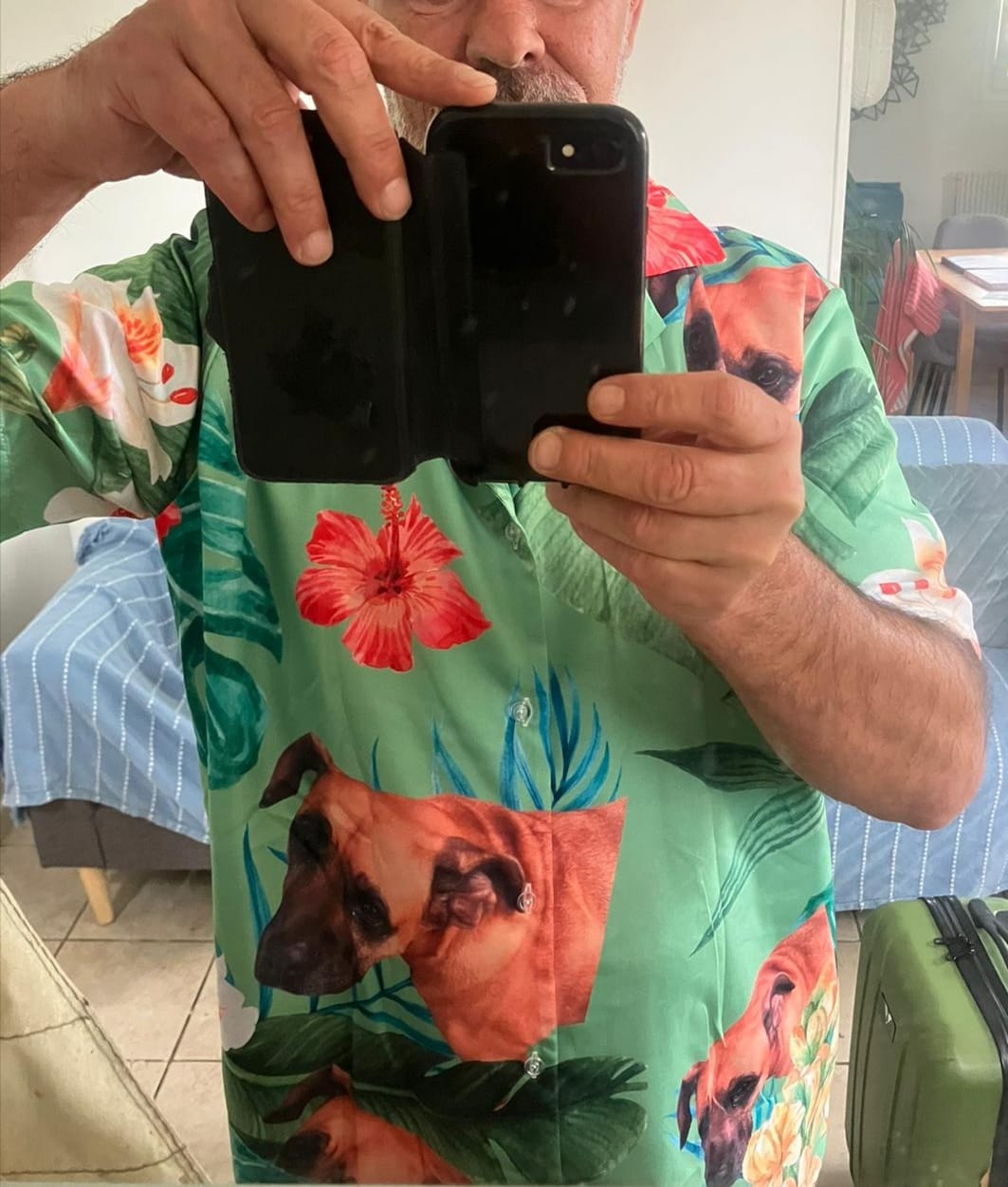 Customer photo review of Votre Photo - Chemise hawaïenne personnalisée