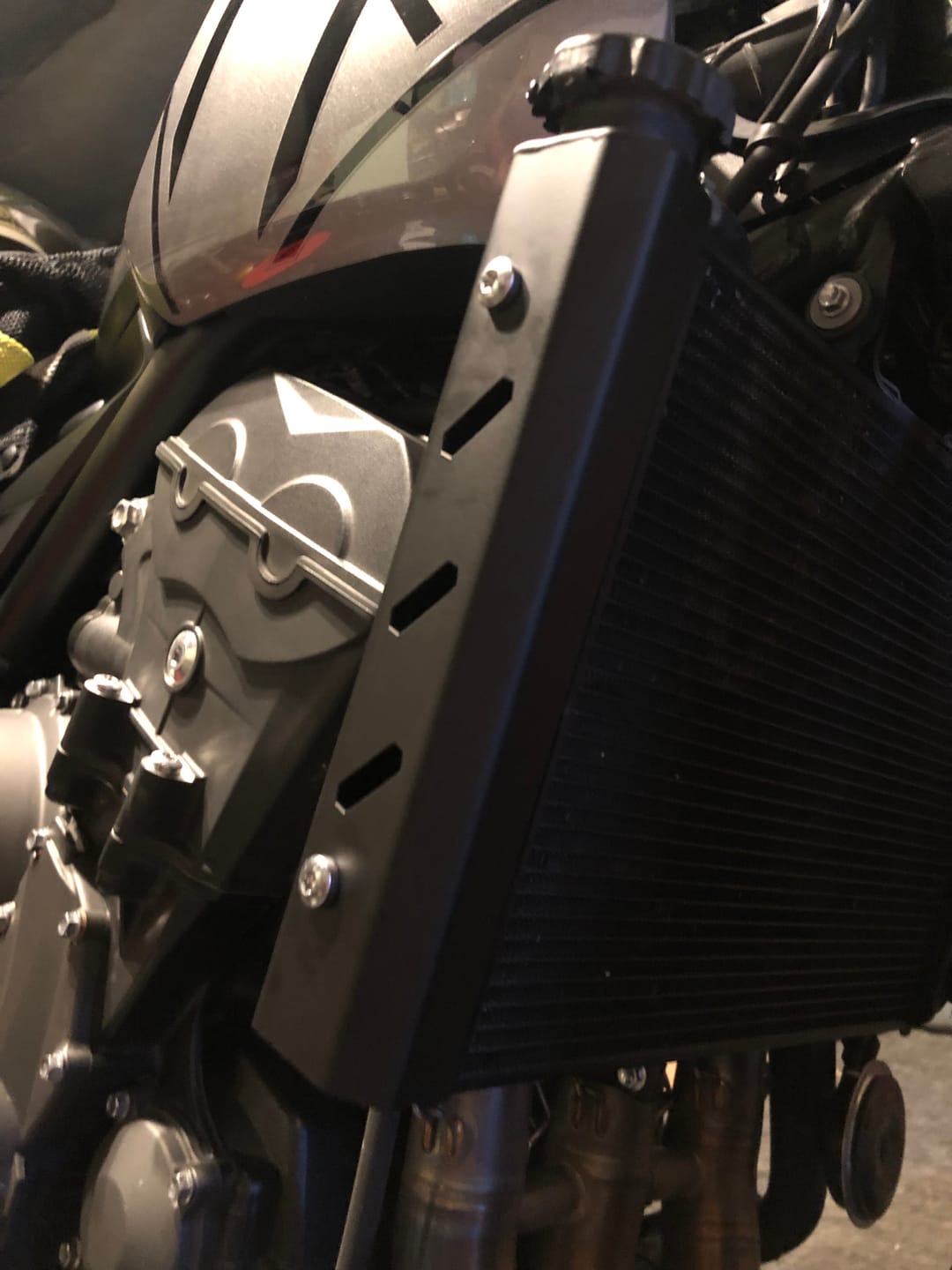 Customer photo review of Triumph Trident 660 Radiator Side Covers