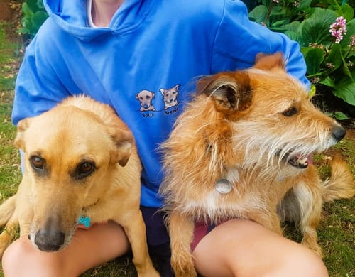 Customer photo review of Animated Pets HOODIE (Unisex)