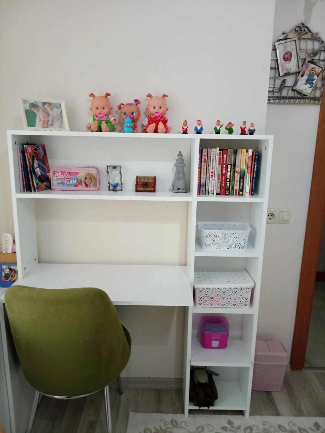 Customer photo review of Rani HA104 Kitaplıklı Raflı Bilgisayar Çalışma Masası Beyaz