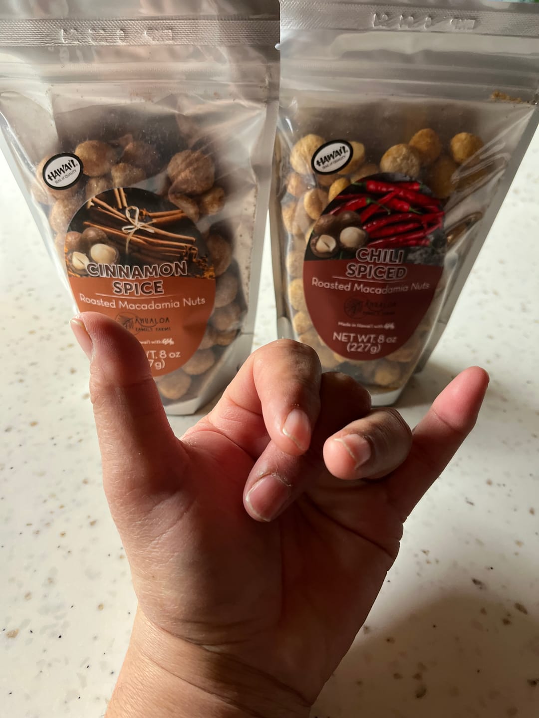Customer photo review of Chili Spiced Macadamia Nuts