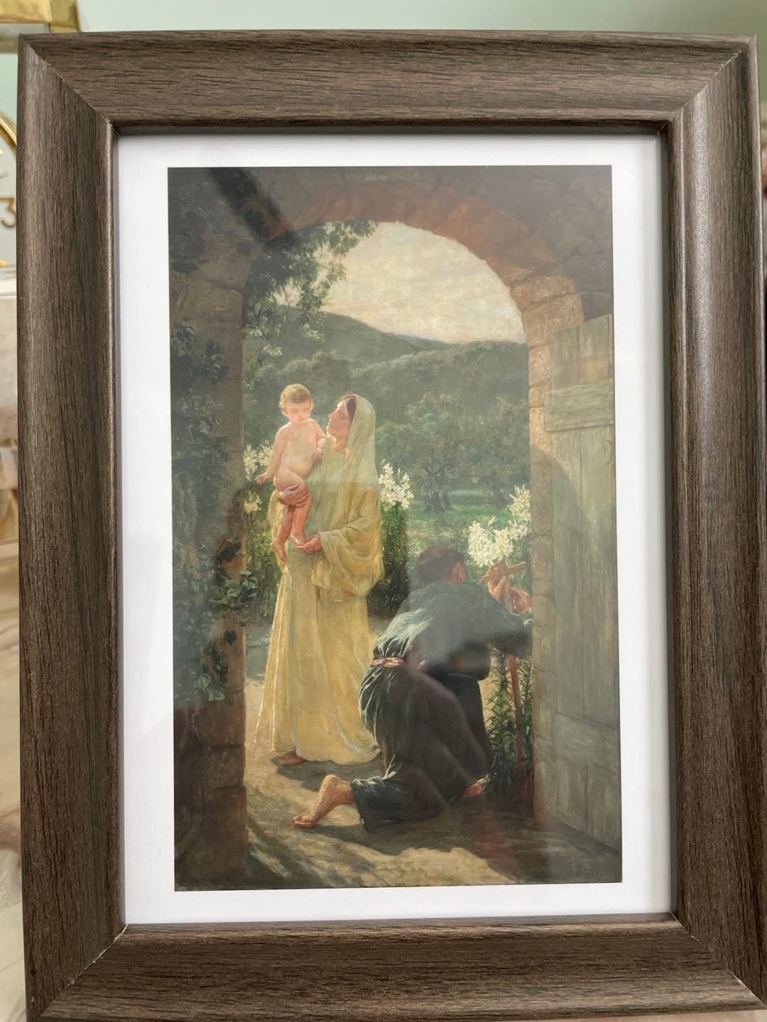 Customer photo review of New! The Holy Family by Their Home – "Within the Gate" by Herbert Arnould Olivier – Catholic Art Print – Catholic Gift – Archival Quality