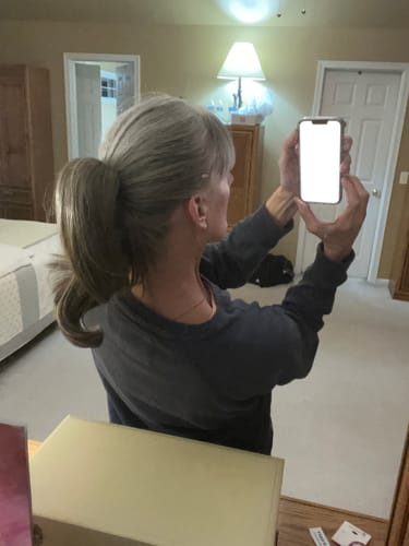 Customer photo review of JuvaBun Claw Clip Wavy Ponytail Extension 12''