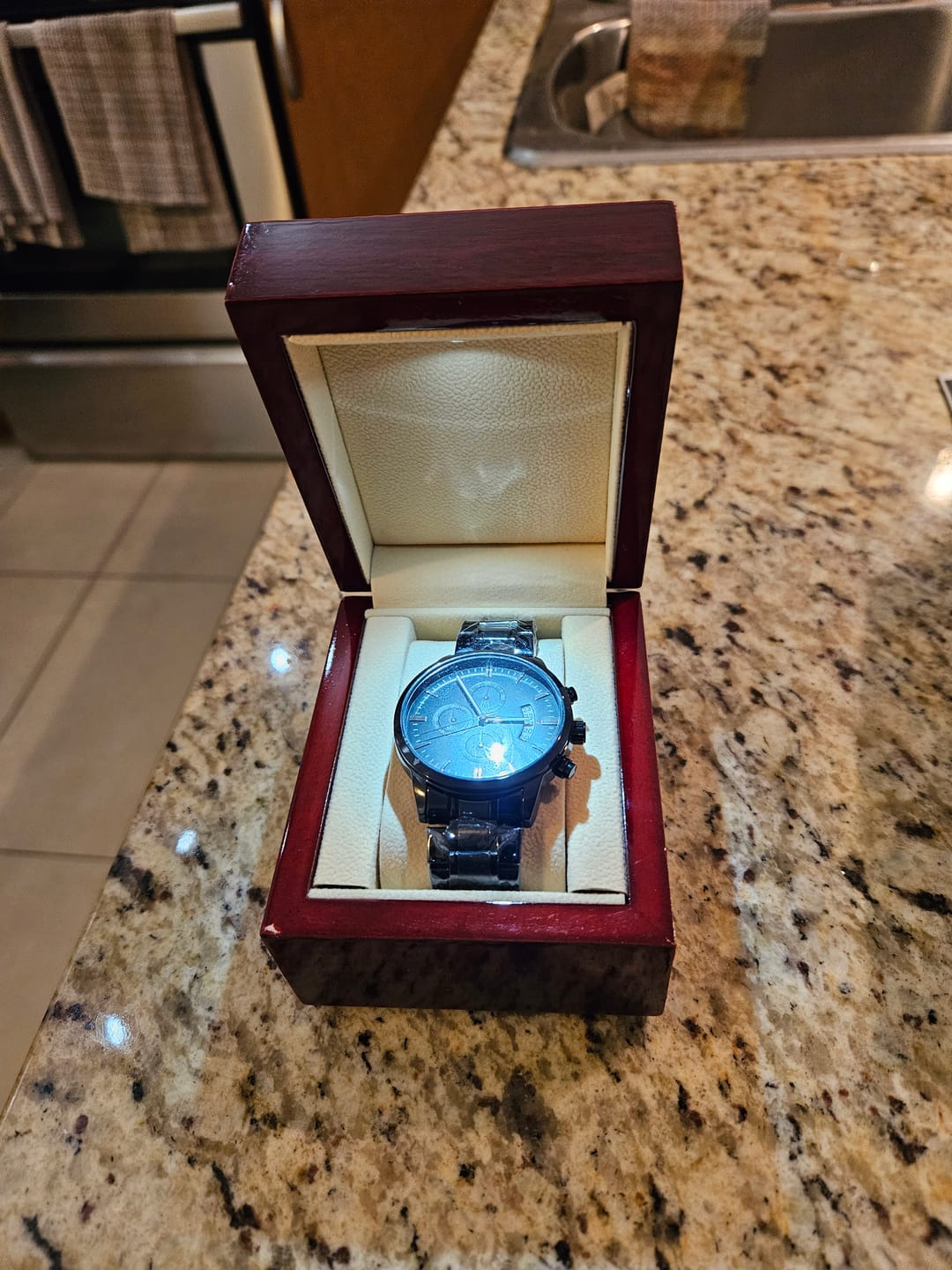 Customer photo review of To My Son - Engraved Premium Watch - SS146S