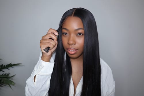 Customer photo review of Luvwin DIY Adjustable Density 150% to 210% Removeable Bundle HD Lace Frontal Straight Texture Wig | Customized Hair