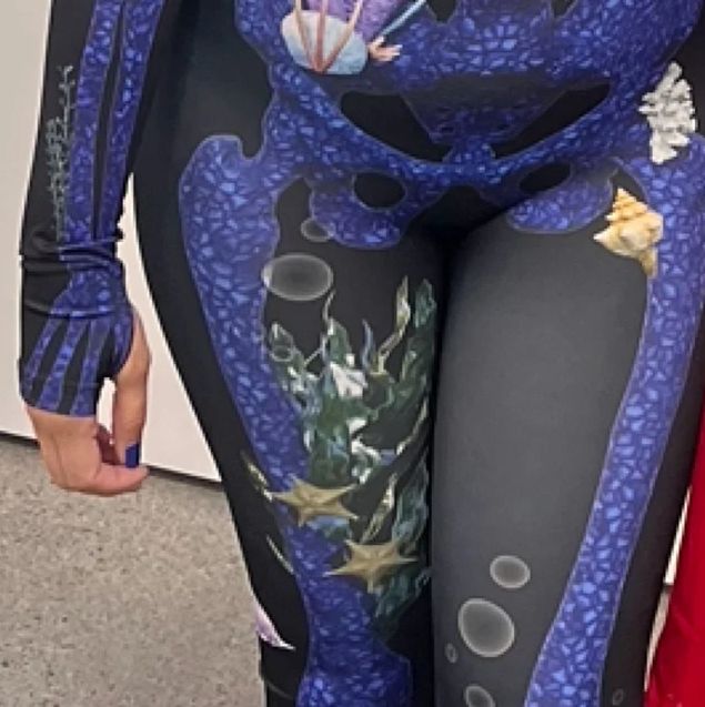 Customer photo review of Blue Coral Skeleton Costume